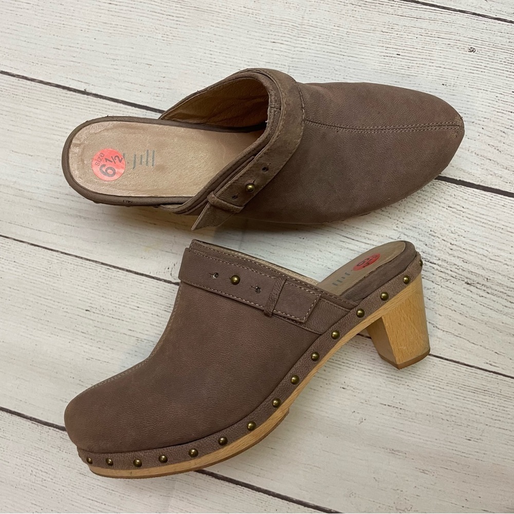 Studded Leather Clogs by J. Jill